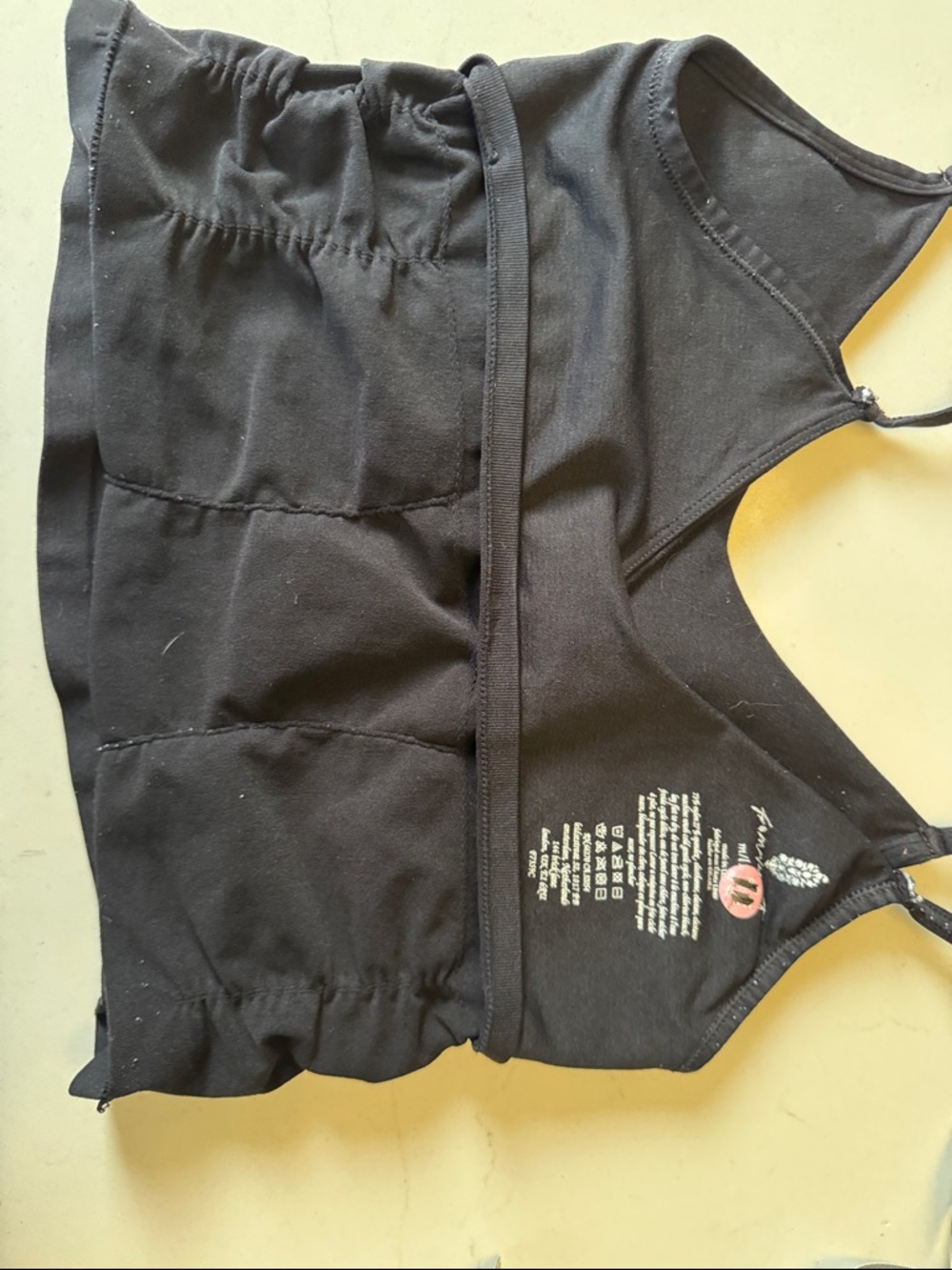 Freepeople movement Black Cropped Tank Top with Ruched sides m/L - Picture 8 of 8